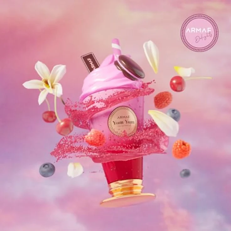 Armaf Perfumes Delights Yum Yum Eau de Parfum 100 ml Pink, Fruchtiger Floral Gourmand Duft für Damen – Bild 5