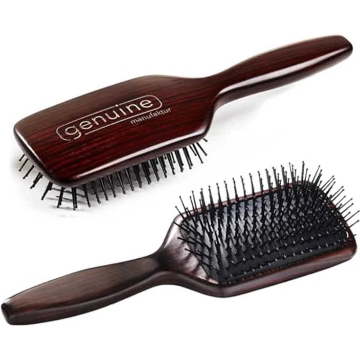 Genuine Haircare PADDLE BRUSH – Pflegende Styling- und Föhn-Bürste mit Kunststoff-Pins, schonend zur Kopfhaut, hitzebeständig, handmade in Germany – Bild 1