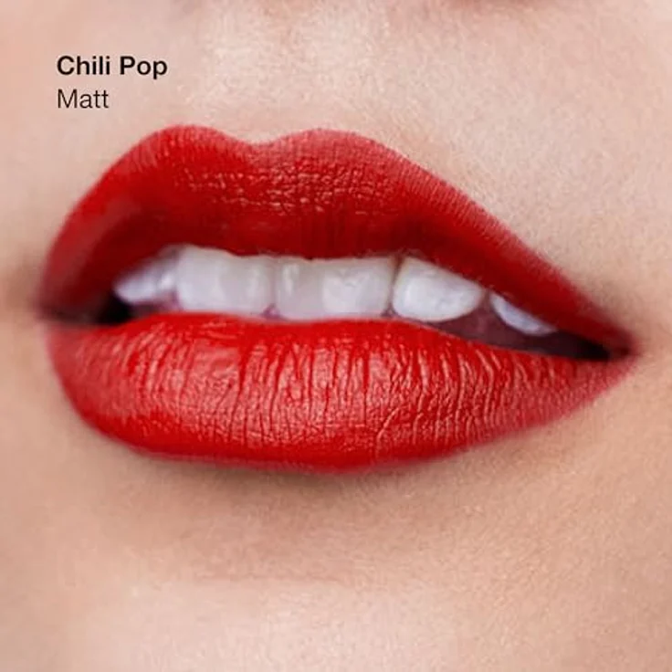 Clinique Pop Longwear Lipstick 18 Chili Pop, Lippenstift mit integrierten Primer, 3,9 g - lange Haltbarkeit, satte Farbe – Bild 4
