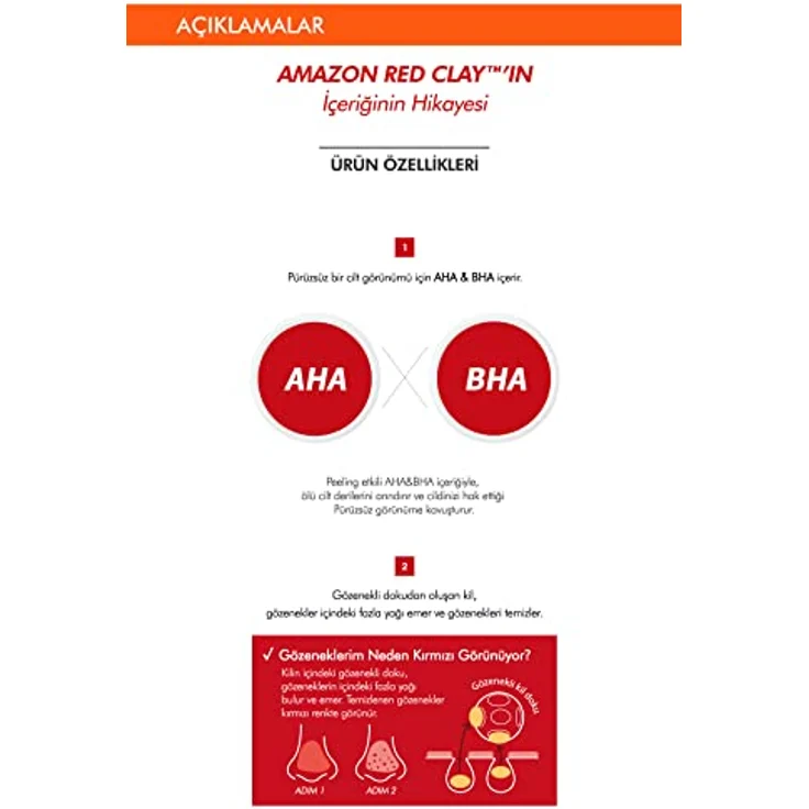 Missha Amazon Red Clay™ Gesichtsmasken, reinigende Maske zur Reduktion von Hauttalg und Verkleinerung der Poren, 110 ml – Bild 5