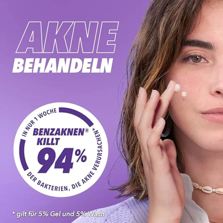 Benzaknen BENZAKNEN 10% Gel, 15g, Mittel gegen Pickel und Mitesser bei schwerer Akne, Befreit Poren und reduziert Talg & Entzündungen, Mit BPO (Benzoylperoxid), Dermatologisch getestet – Bild 2