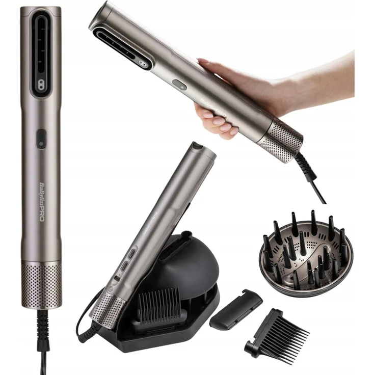 BaByliss Pro Drying Wand, Haartrockner mit 3 Geschwindigkeits- und Temperaturstufen, ergonomischem Design und hochwertigem Zubehör