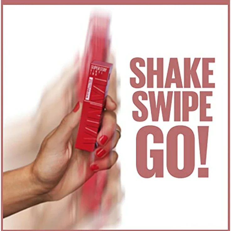 Maybelline New York flüssiger Lippenstift, Liquid Lipstick mit 16 Stunden Halt und glänzendem Finish, Super Stay Vinyl Ink, Nr. 105 Golden, 4,2 ml – Bild 4