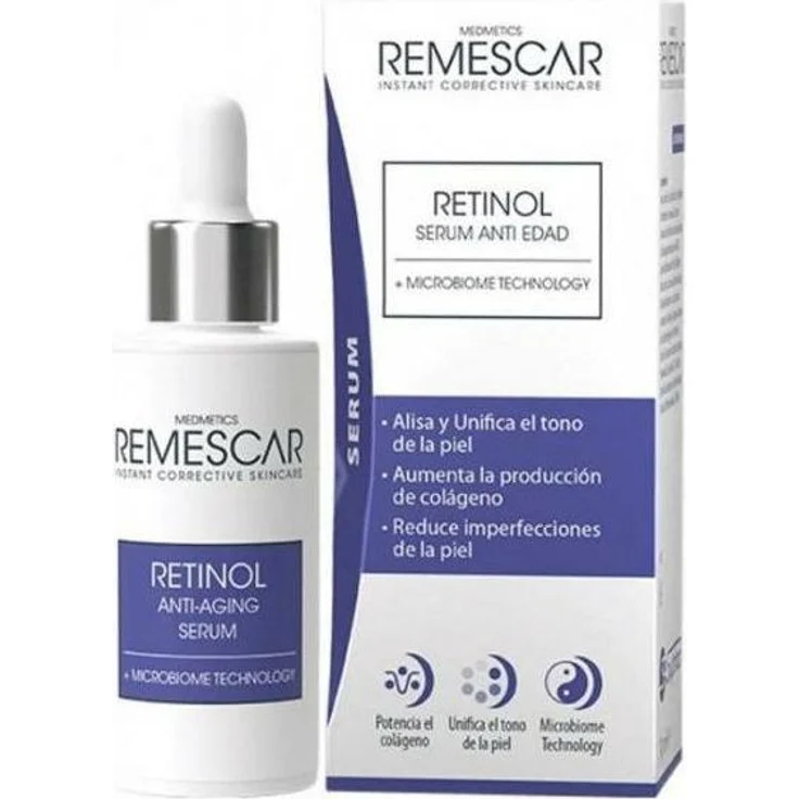 Remescar Retinol Gesichtsserum, Anti-Aging Pflege für klare Haut, 30ml
