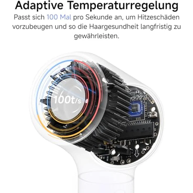 Laifen Neo Haartrockner, 110.000 U/Min, Bürstenloser Motor, 200 Mio. Negative Ionen, 2 Magnetische Luftdüsen, Violett – Bild 5