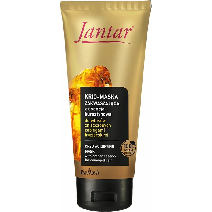 Farmona Jantar Kryo-Haarmaske mit Bernstein-Essenz, 200ml für strapaziertes Haar, intensive Pflege und Regeneration