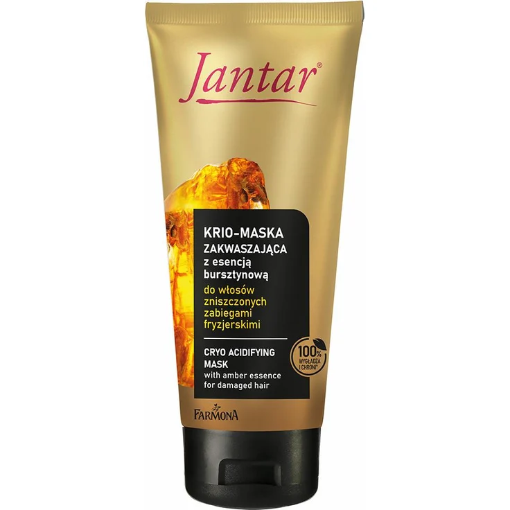 Farmona Jantar Kryo-Haarmaske mit Bernstein-Essenz, 200ml für strapaziertes Haar, intensive Pflege und Regeneration