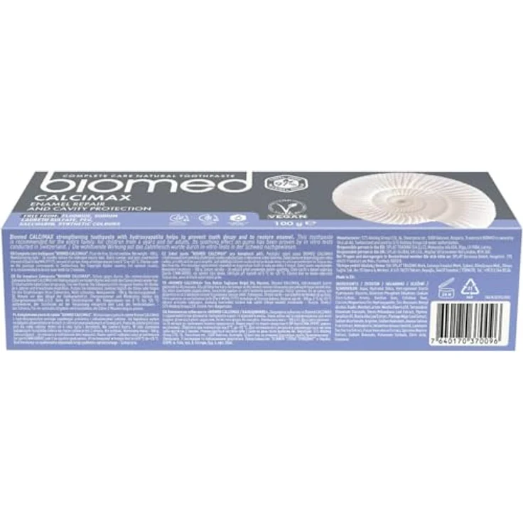 Biomed Calcimax 100 g, ohne Fluorid, für saubere Zähne & frischen Atem – Bild 3
