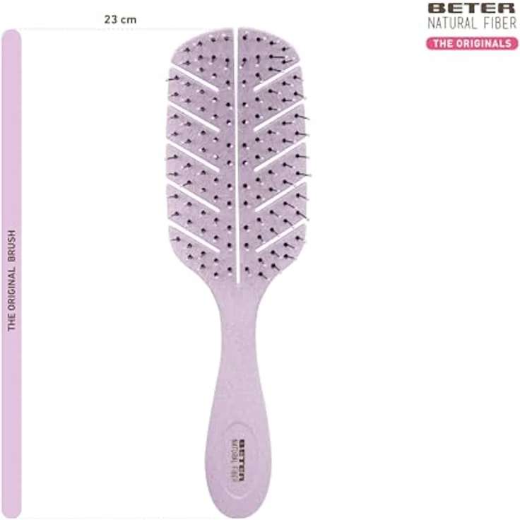 Beter Skelett-Haarbürste aus Weizenfasern, Ziepfreie Entwirrungsbürste für alle Haartypen, nachhaltig und ergonomisch – Bild 4