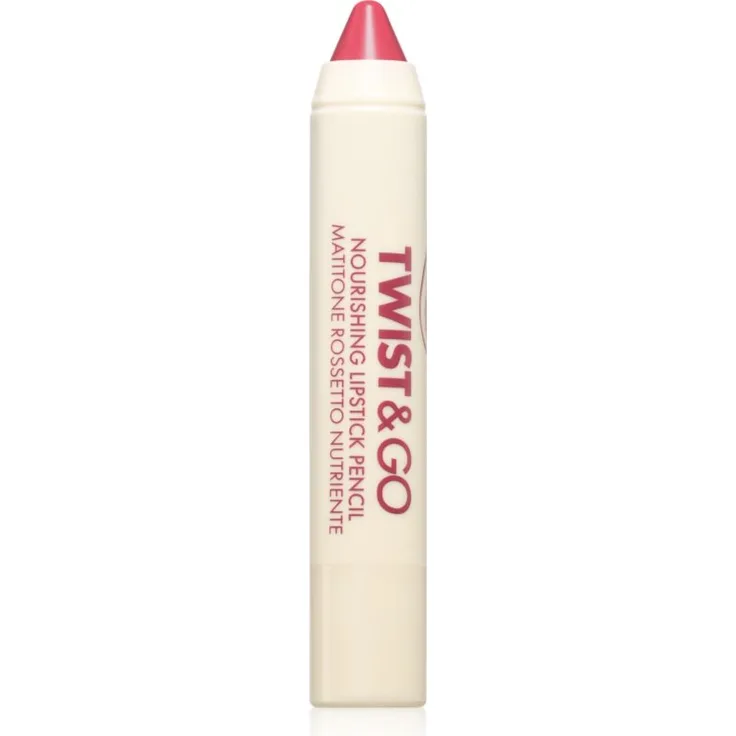 puroBIO Cosmetics Twist&Go, pflegender Lippenstift in Indian Pink, 2.9 g mit cremiger Textur und veganer Formel