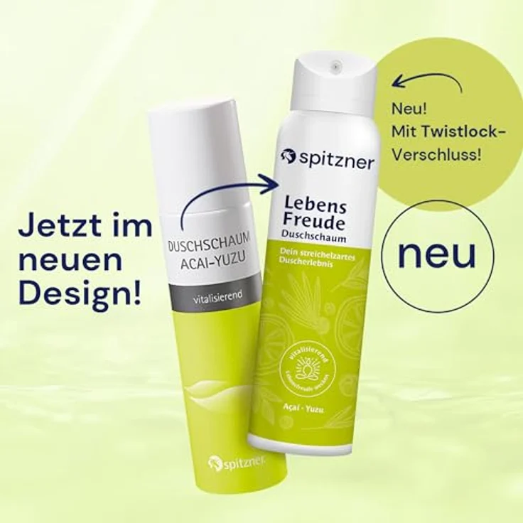 Spitzner Duschschaum Acai-Yuzu, 3 x 150 ml, vitalisierende Wellness-Dusche mit exotischen Power-Früchten, vegan und hautverträglich, sanft reinigender Schaum – Bild 2