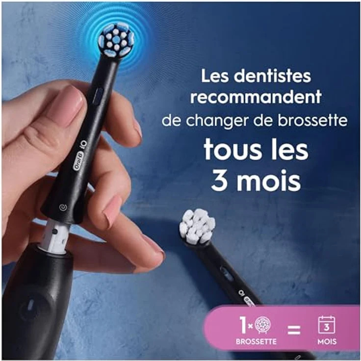 Oral-B Gentle Care Ersatzbürsten, Schwarz, weich, für empfindliches Zahnfleisch, rund, passend für elektrische Zahnbürsten Oral-B iO, 4 Stück – Bild 6
