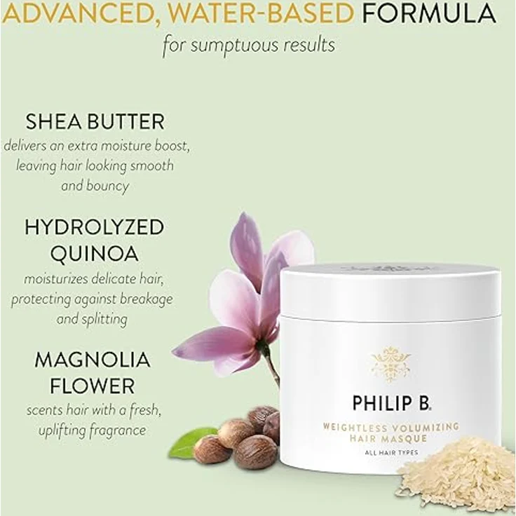 PHILIP B. Weightless Volumizing Hair Masque 226 g, Haarmaske – Bild 3