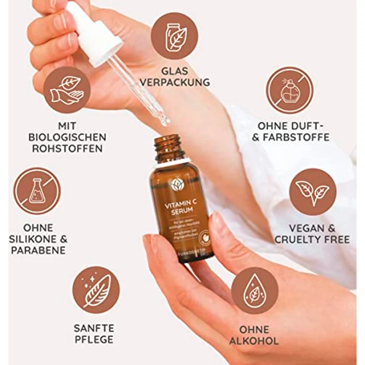 MYLILY Vitamin C Serum 10% | Natürlich & vegan | 30 ml Vitamin C Gesicht Pflege | Serum bei Pickel und Hautunreinheiten | Für viele Hauttypen geeignet – Bild 4