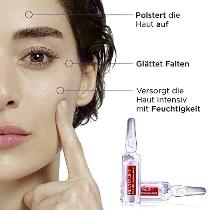 L'Oréal Gesichtsserum Revitalift Filler Hyaluron-Shots, 7-tlg. 9 ml, mit pflegender Wirkung  – Bild 2