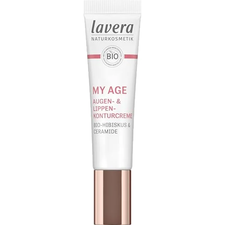lavera My Age Augen- & Lippenkonturcreme, 15 ml - Mindert Linien und Falten um die Augen, vegan, NATRUE zertifiziert, recyceltes Verpackungsmaterial – Bild 1