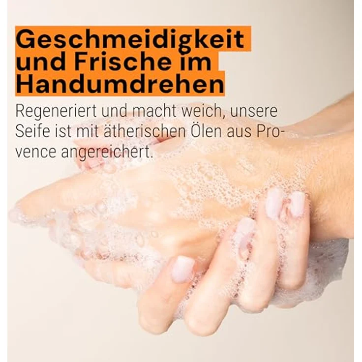 Panier des Sens Marseiller Flüssige Handseife Nachfüller 2x500 ml, 97% natürliche Inhaltsstoffe, feuchtigkeitsspendend mit Kokosnussöl, für Bad & Küche – Bild 4