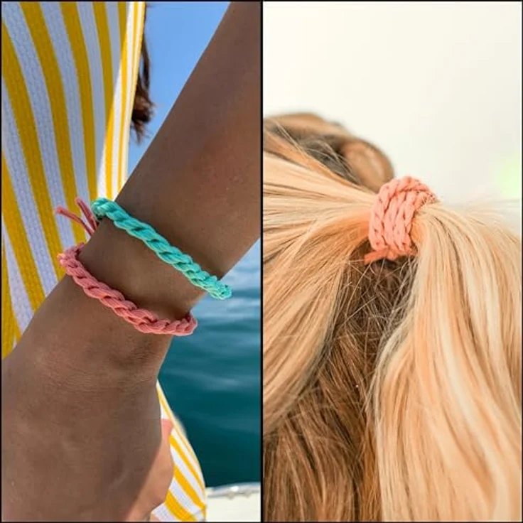 Bellody Haargummis Original, flexible Riffelstruktur für sicheren Halt und stylisches Armband, 4er Pack – Bild 5