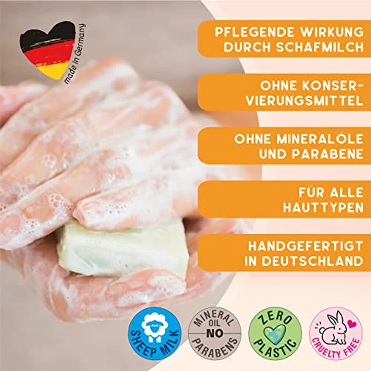 MY SOAP Schafmilchseife, Natural by accentra, handgefertigte Schafmilchseife MY SOAP in Papierschachtel, 100g, Motiv/Duft: Ringelblume – Bild 5