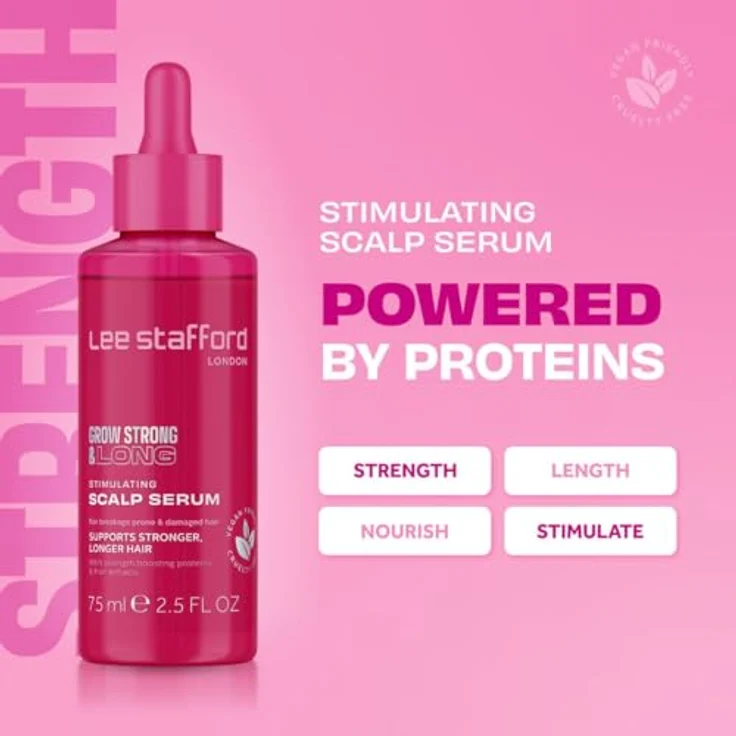 Lee Stafford Grow Strong & Long Stimulating Scalp Serum, stärkendes Serum zur Unterstützung des Haarwachstums, 75 ml – Bild 2
