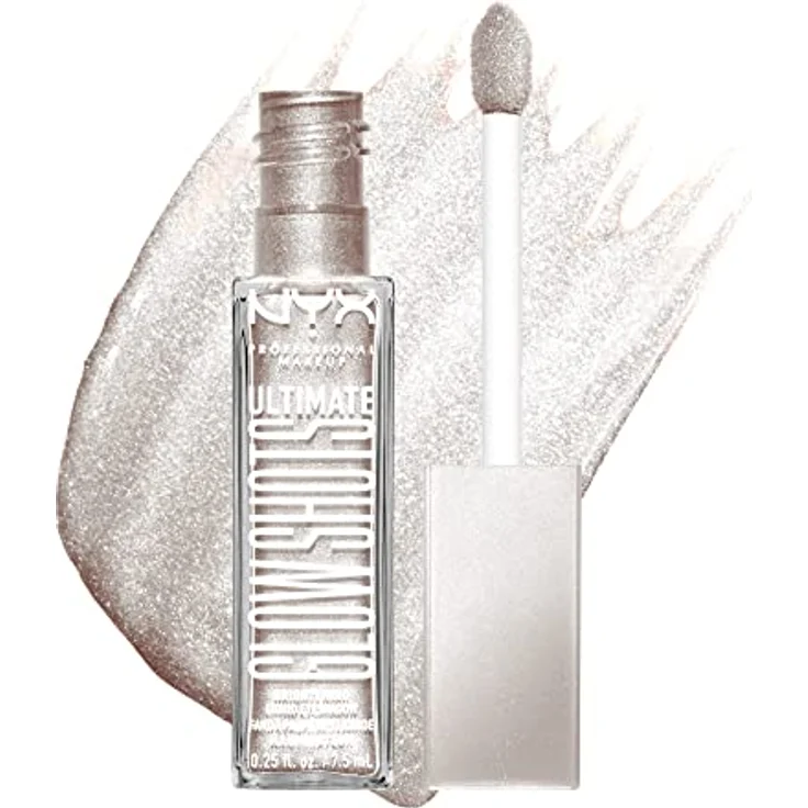 NYX Professional Makeup Ultimate Glow Shots Flüssig-Lidschatten mit Glitzereffekt, Farbton 03 Come Thru Coconut, 7,5 ml – Bild 7