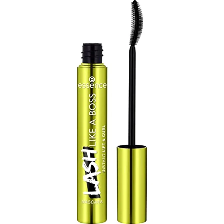 essence LASH LIKE A BOSS INSTANT LIFT & CURL MASCARA, Wimperntusche, schwarz, schwunggebend, sofortiges Ergebnis, langanhaltend, vegan, ohne Parfüm, ohne Alkohol (9,5ml) – Bild 1