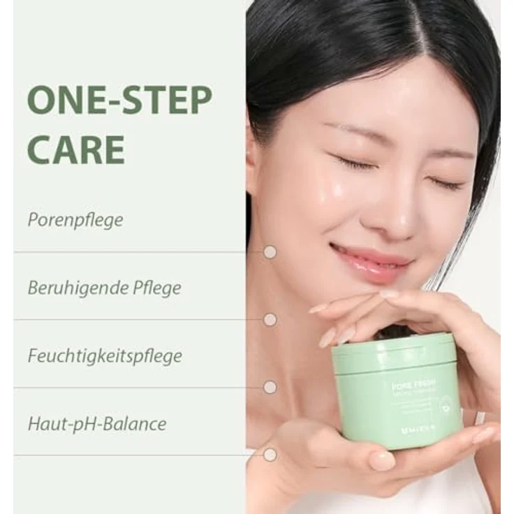 Mizon Pore Fresh, Gesichtsreinigung Peeling Toner Pad mit AHA, BHA und PHA, 60 Stück, 60 ml – Bild 3