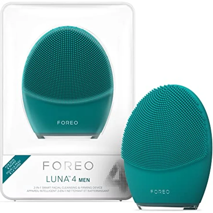 FOREO LUNA 4 MEN Gesichtsreinigungsbürste für Haut und Bart & straffende Massage - Anti Aging-Pflege - Verbessert Aufnahme von Gesichtspflegeprodukten - App-Verbindung - USB-aufladbar - Wasserdicht – Bild 1