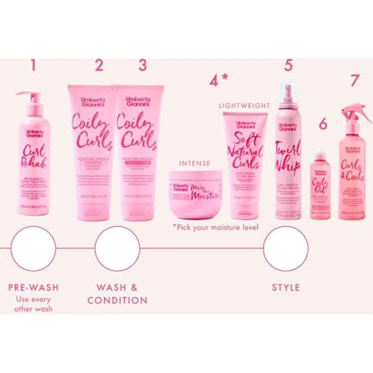 Umberto Giannini Coily Curls Twirl Whip, leichtes Styling-Mousse für definierte Locken mit Argan- und Avocadoöl, 200 ml – Bild 8