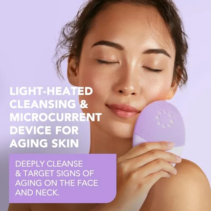 FOREO Elektrische Gesichtsreinigungsbürste LUNA™ 4 plus sensitive skin, 4-in-1 Gesichtsreinigungsgerät mit Wärme, LED-Licht und Massage, Rosa – Bild 3
