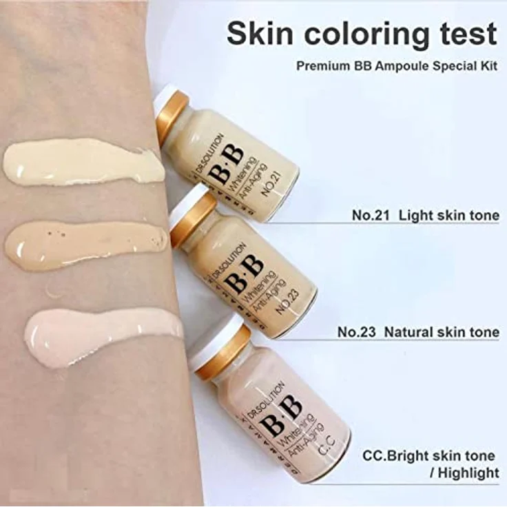 P-Beauty Cosmetic Accessories DERMAMAX BB Serum Glow, 8 ml Ampulle für Mikroneedling und Dermaroller Behandlung, No. 21, feuchtigkeitsspendend und Anti-Aging Effekt – Bild 4