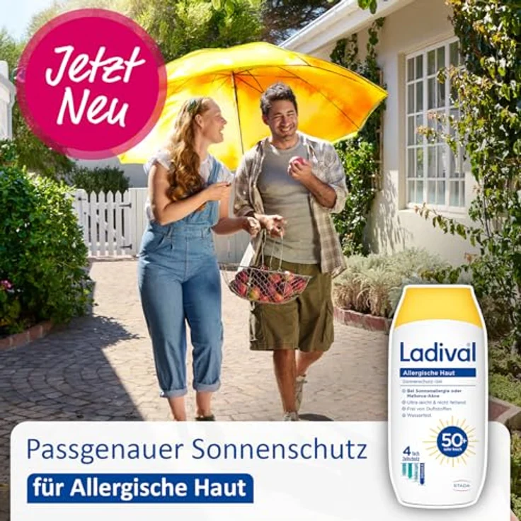 Ladival Sonnenschutz Gel LSF 50+ für allergische Haut, wasserfest, fettfrei, 4-fach Zellschutz, korallenfreundlich, leichte Gel-Formel, 200ml – Bild 3