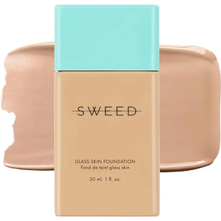 Sweed Glass Skin Foundation, 30 ml, leichte Textur mit mittlerer Deckkraft, vegan, für alle Hauttypen