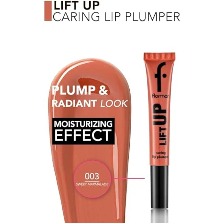 Flormar LIFT UP Lip Plumper, 10 ml Volumen-Boost Lipgloss mit Hyaluronsäure, Farbe SWEET MRMLD – Bild 2