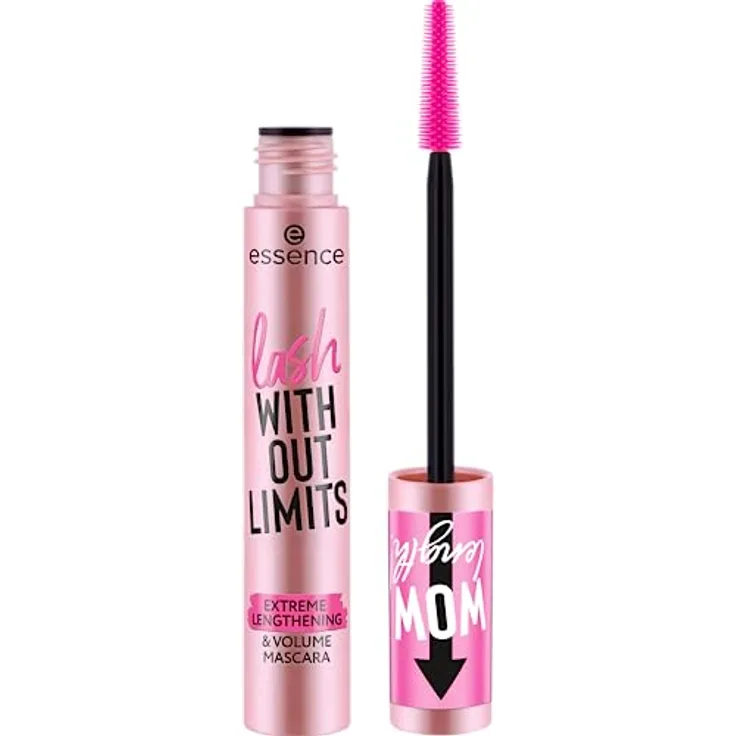 essence lash WITHOUT LIMITS EXTREME LENGTHENING & VOLUME MASCARA, Nr. 01, Schwarz, langanhaltend, volumengebend, vegan, ohne Mikroplastikpartikel, Nanopartikel frei, ohne Parfüm, 1er Pack (13ml)