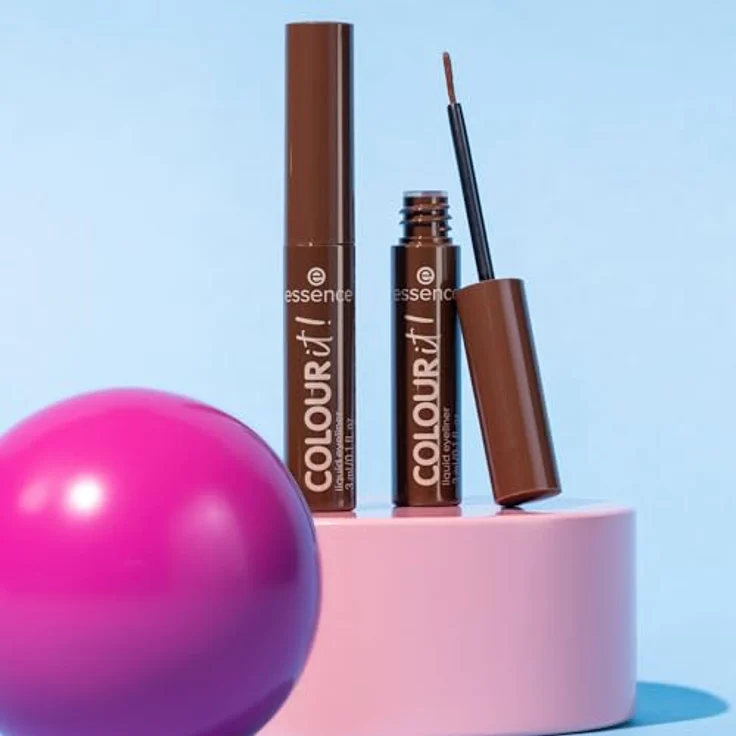 essence COLOUR it! Flüssige Eyeliner, Farbton 05 Chocolate Brown, 3 ml, vegan, matte Farbe, präzise Linie – Bild 8