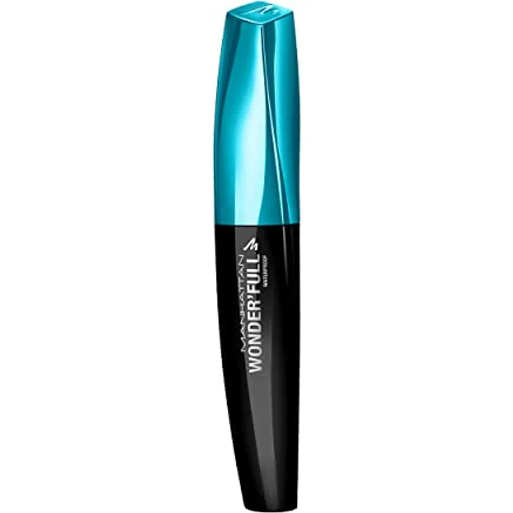 Manhattan Wonder'full Mascara waterproof, Fb. 001 Extreme Black, wasserfeste Wimperntusche für intensives Volumen, 11 ml