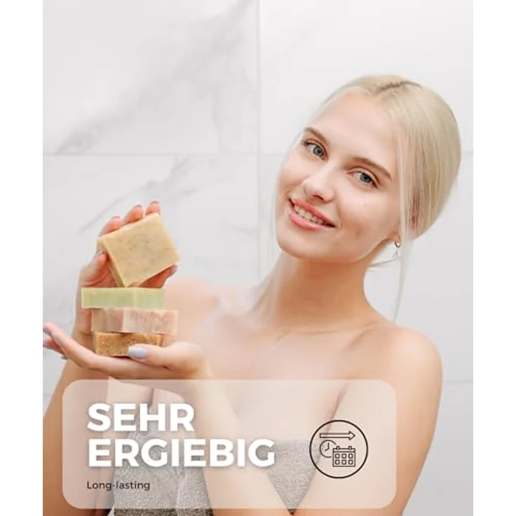 Meina Naturkosmetik - Bio Haarseife für trockenes Haar und trockene Kopfhaut mit Aloe Vera, Zertifiziert, Vegan, Nachhaltig, Handgemacht, Plastikfrei, Ohne Palmöl - 80g – Bild 5