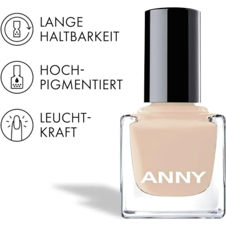 ANNY Nail Polish, Hochwertiger Farb-Nagellack mit splitterresistenter Textur und schnelltrocknender Formel, Farbe: Slow Down, Feel Well - Cremiges Sandbeige - 15 ml – Bild 4