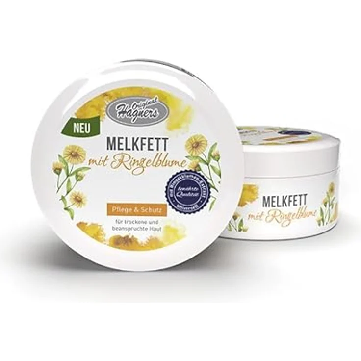 Original Hagners Melkfett mit Ringelblume (250 ml), traditionelle und reichhaltige Pflege – Bild 1