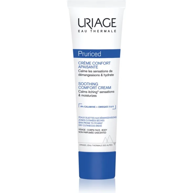 Uriage Pruriced Soothing Cream, beruhigende Körpercreme für Damen, 100 ml, lindert Juckreiz und spendet langanhaltende Feuchtigkeit