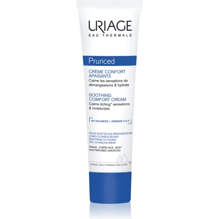 Uriage Pruriced Soothing Cream, beruhigende Körpercreme für Damen, 100 ml, lindert Juckreiz und spendet langanhaltende Feuchtigkeit