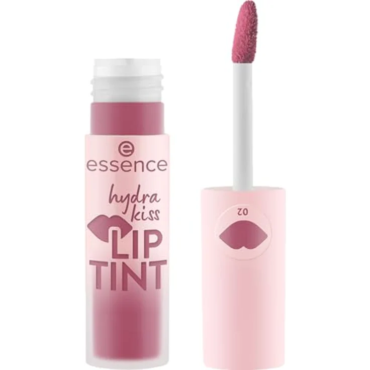 essence hydra kiss LIP TINT Nr. 02, Roter Lippenstift mit langanhaltendem Färbeeffekt, vegan, 3er Pack (3x4ml) – Bild 1