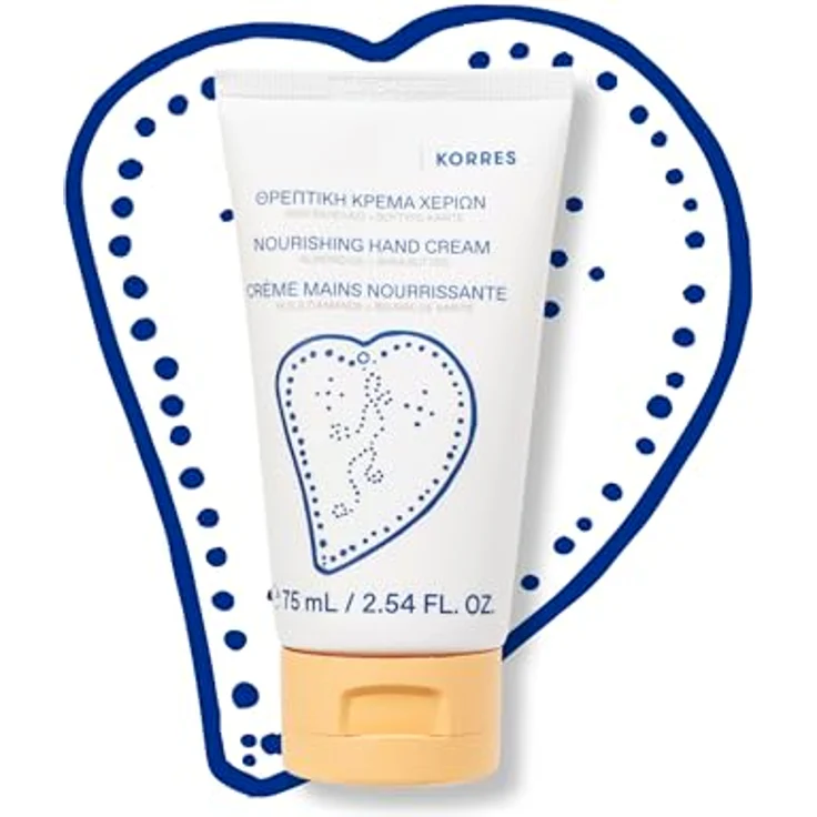 KORRES ALMOND OIL & SHEA BUTTER Nährende Handcreme, silkon- und parabenfrei, 75 ml, intensive Pflege für spröde Hände – Bild 2
