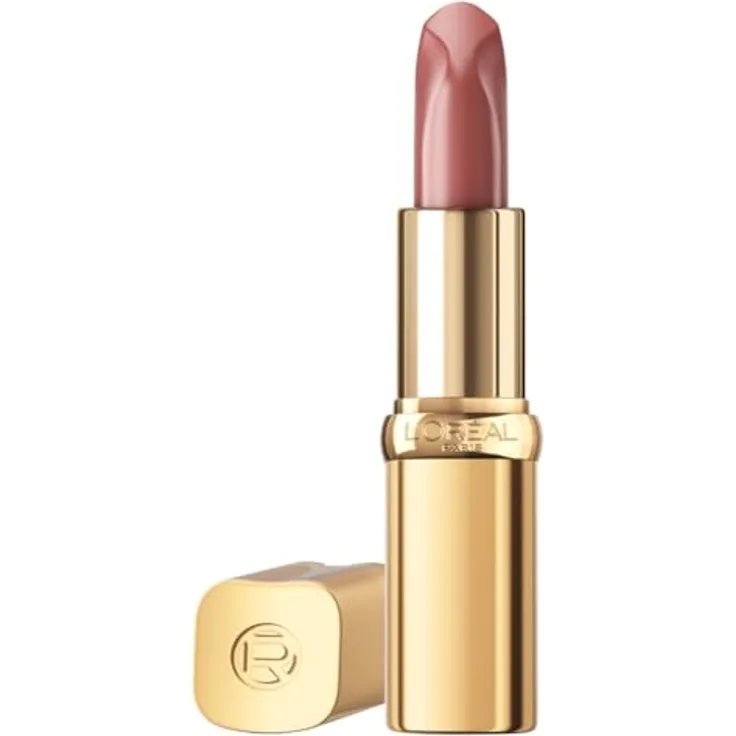 L'Oréal Paris Lippenstift für ein seidiges Finish und 12 Stunden Feuchtigkeit, 75% pflegende Inhaltsstoffe, Color Riche Satin Nude, Farbe: 550 Nu Unapologetic, 1.8 g