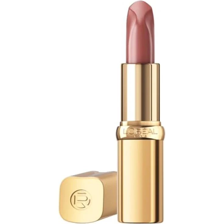 L'Oréal Paris Lippenstift für ein seidiges Finish und 12 Stunden Feuchtigkeit, 75% pflegende Inhaltsstoffe, Color Riche Satin Nude, Farbe: 550 Nu Unapologetic, 1.8 g – Bild 1