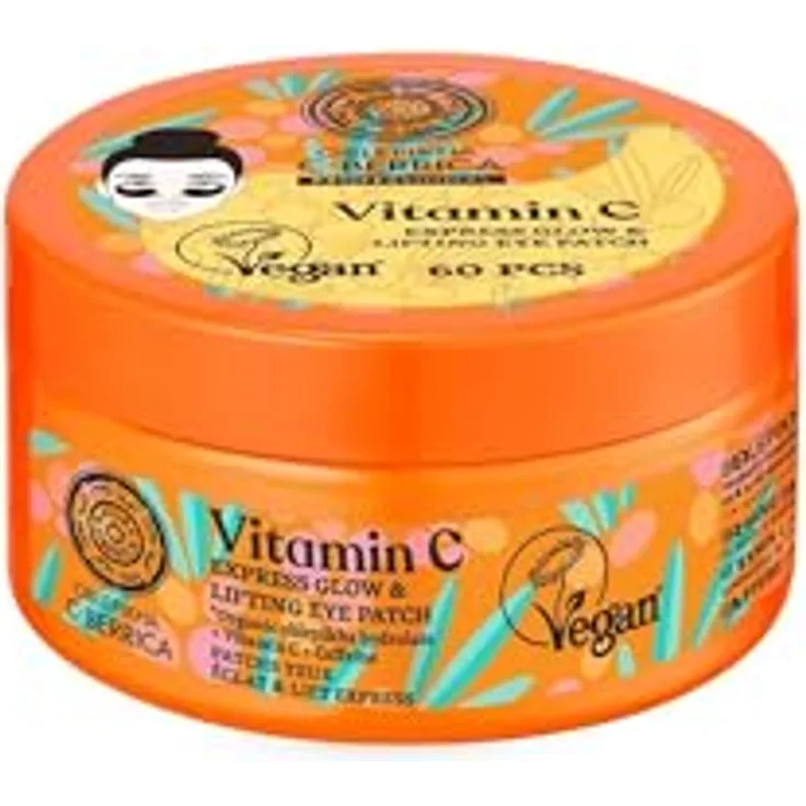 Natura Siberica Oblepikha C-Berrica Vitamin-C Express Pflaster, 60ml mit Glow & Lifting Effekt für die Augenpartie