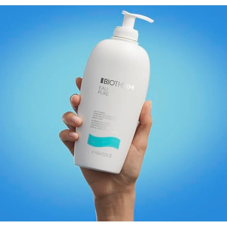 Biotherm Bodylotion Eau Pure, Körperpflegemilch mit Sheabutter, 400 ml, für intensive Feuchtigkeit und Hautschutz – Bild 3