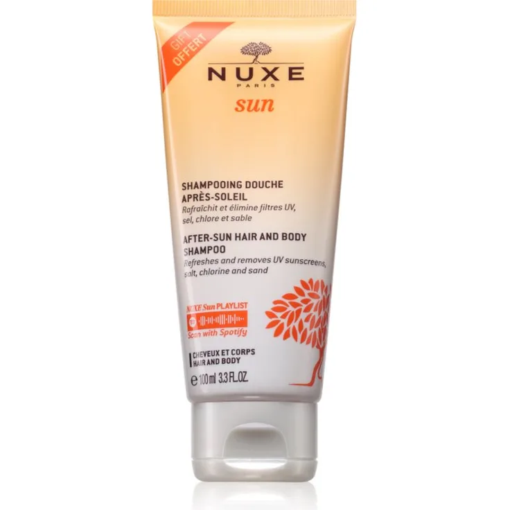 Nuxe Sun After-Sun Hair And Body Shampoo, Duschgel für Haut und Haare, 100 ml, pflegt nach dem Sonnenbaden