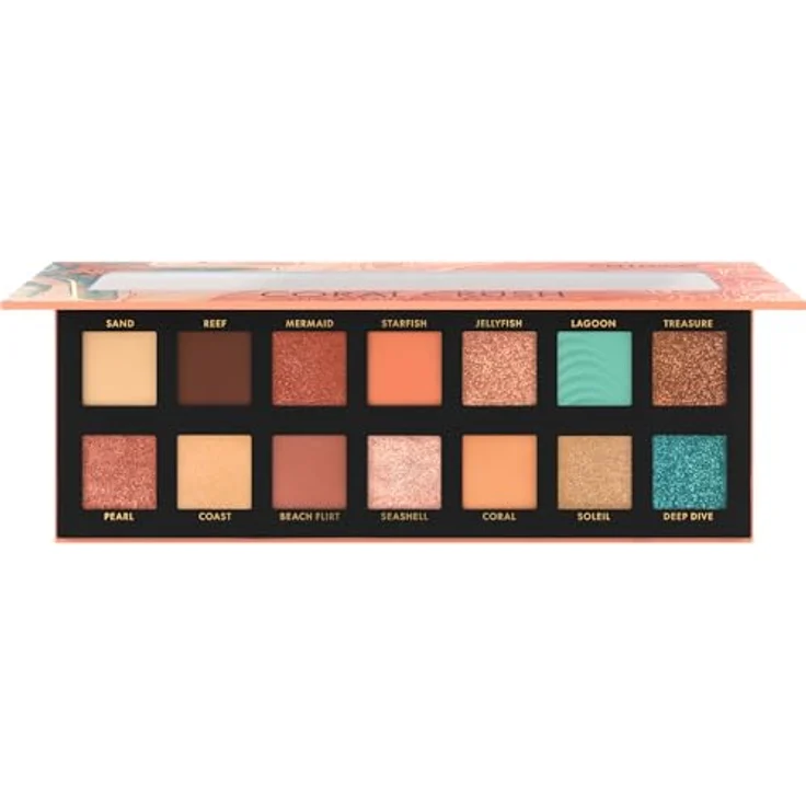 Catrice Coral Crush Slim Eyeshadow Palette, Lidschatten, Nr. 030, Mehrfarbig, 14 Farben, langanhaltend, vegan, ohne Mikroplastikpartikel, Nanopartikel frei, ohne Parfüm, 1er Pack (10.6g) – Bild 1